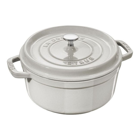 Staub 7 qt, Round, Dutch Oven, White Truffle