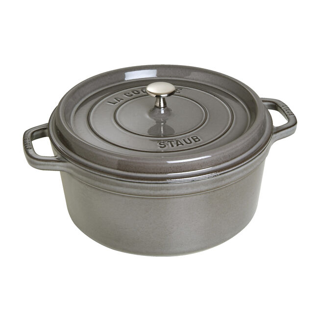 Staub 7 qt, Round, Dutch Oven, Graphite Grey