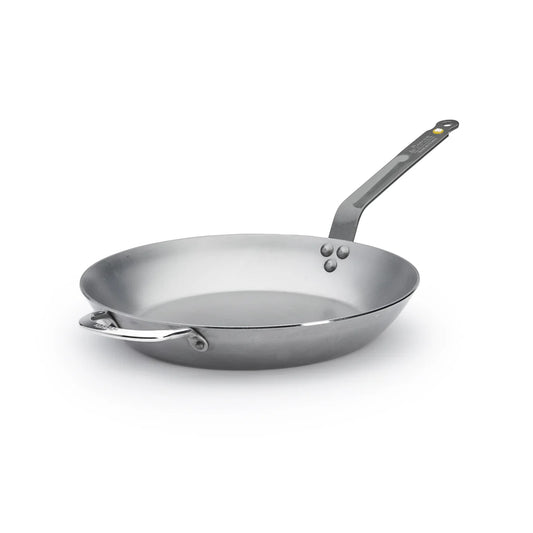 De Buyer Mineral B Carbon Steel Fry Pan With Helper Handle - 32 cm or ~12.6"