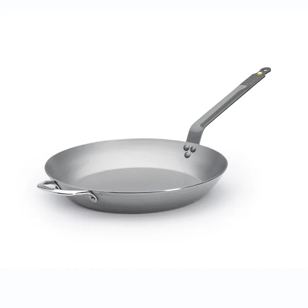 de Buyer Mineral B Carbon Steel Fry Pan w/ Helper Handle - 14"