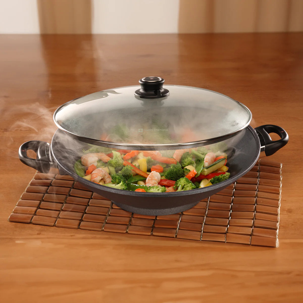 Swiss Diamond HD 12.5" Wok with Lid