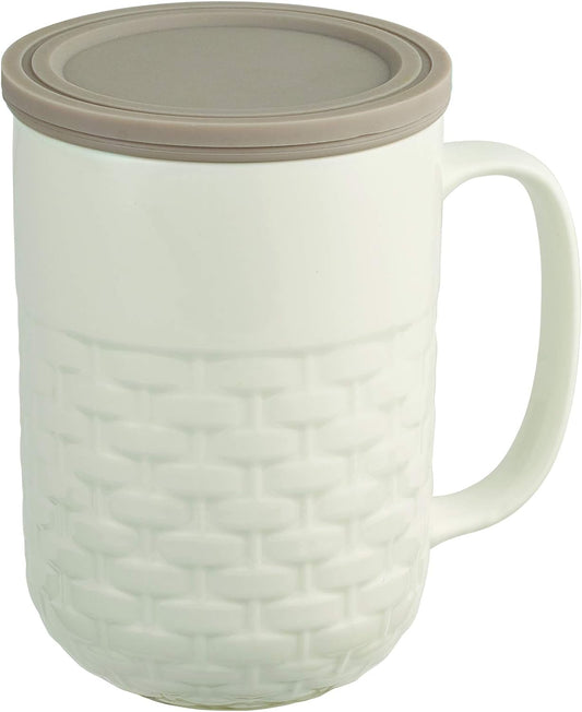 CasaWare Infuser Mug Weave White/Gray