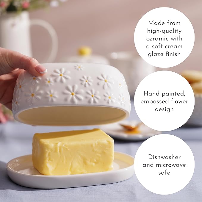 Price & Kensington Daisy Butter Dish