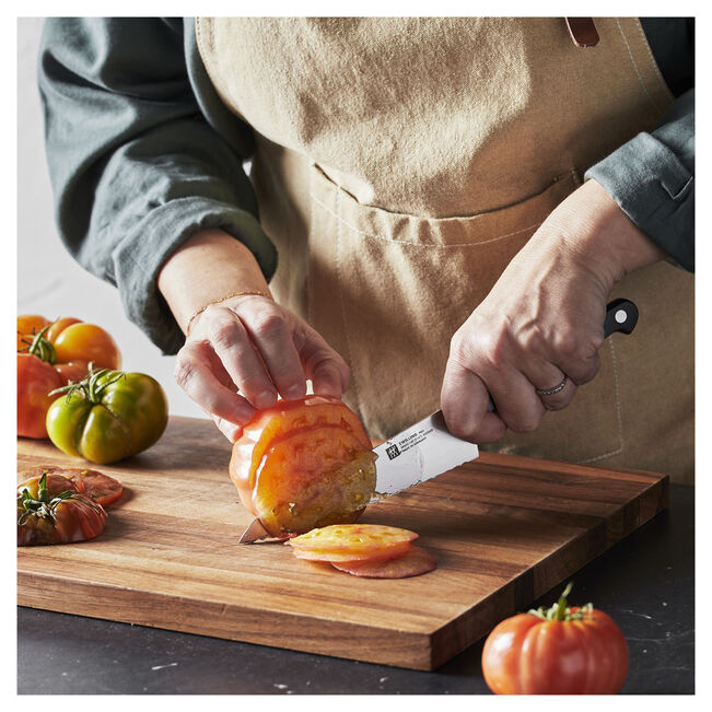 Henckels Pro 5.5-inch Prep Knife, Inverted Serrated Edge