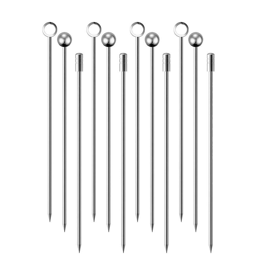 OGGI Stainless Steel Cocktail Picks - 12pc Set