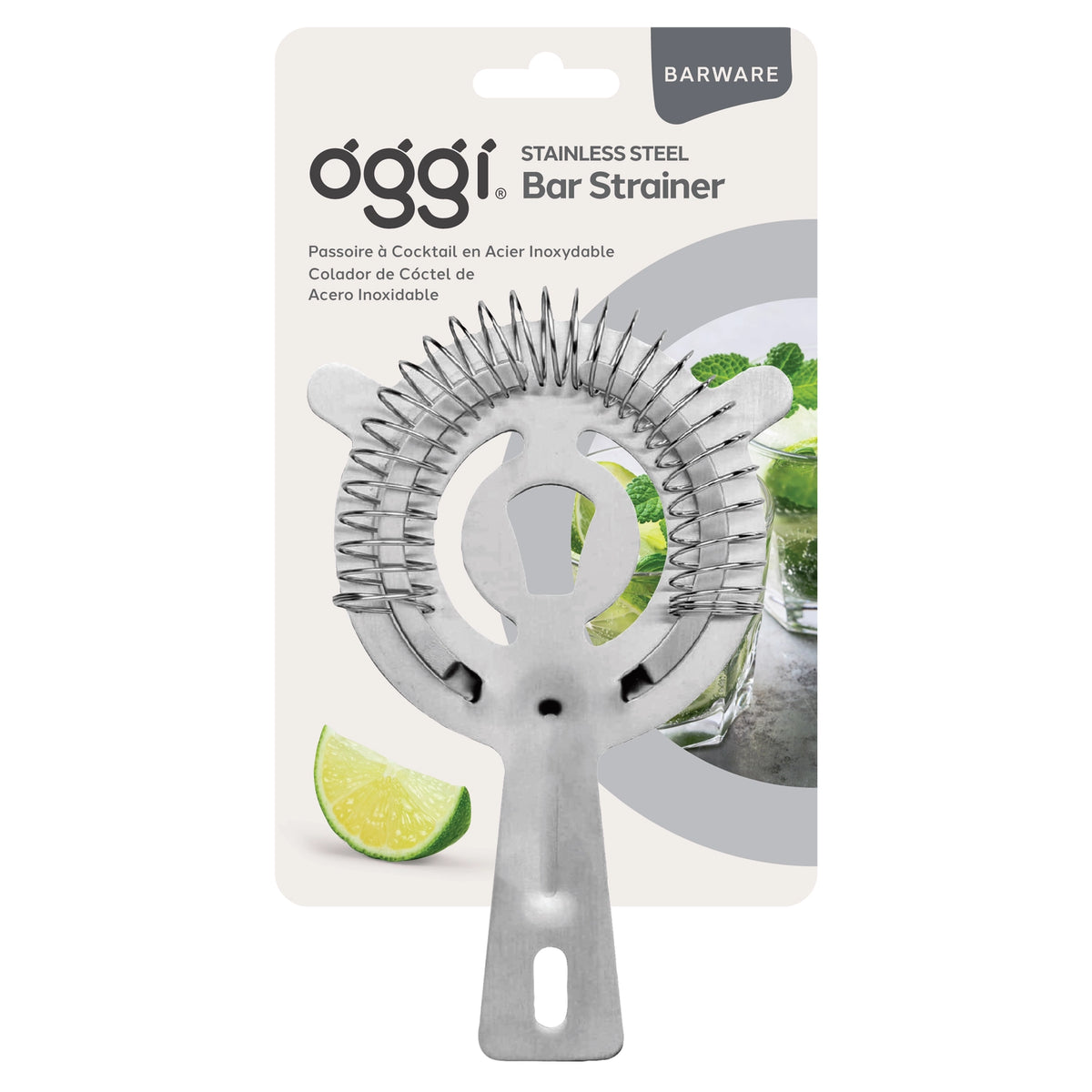 Oggi Hawthorne Cocktail Strainer