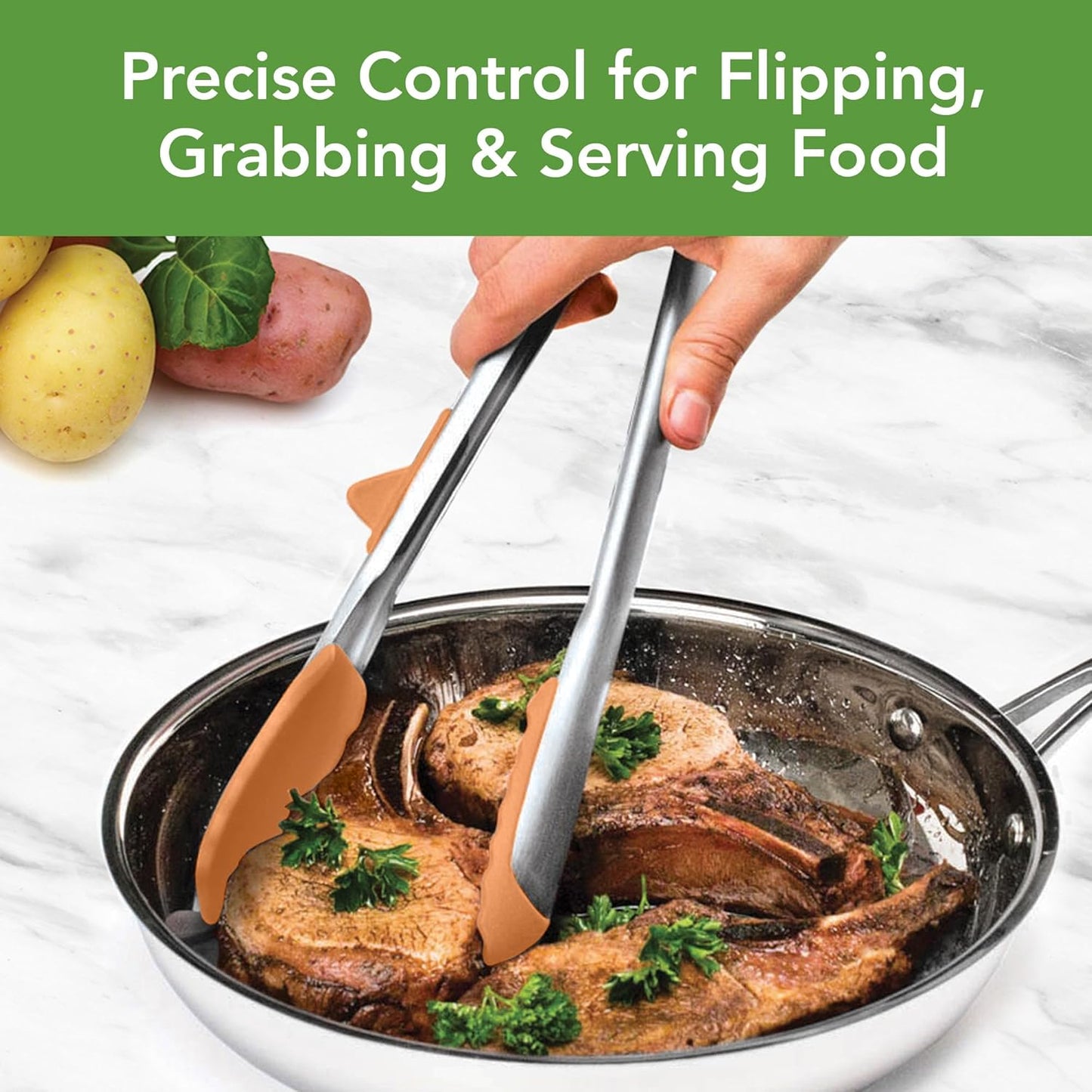 Tovolo - Tip Top Tongs - Apricot