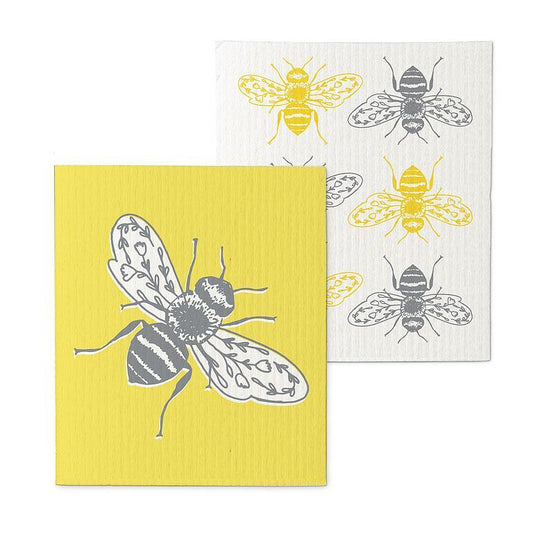 Abbott - Bees Swedish Dishcloths. Set of 2