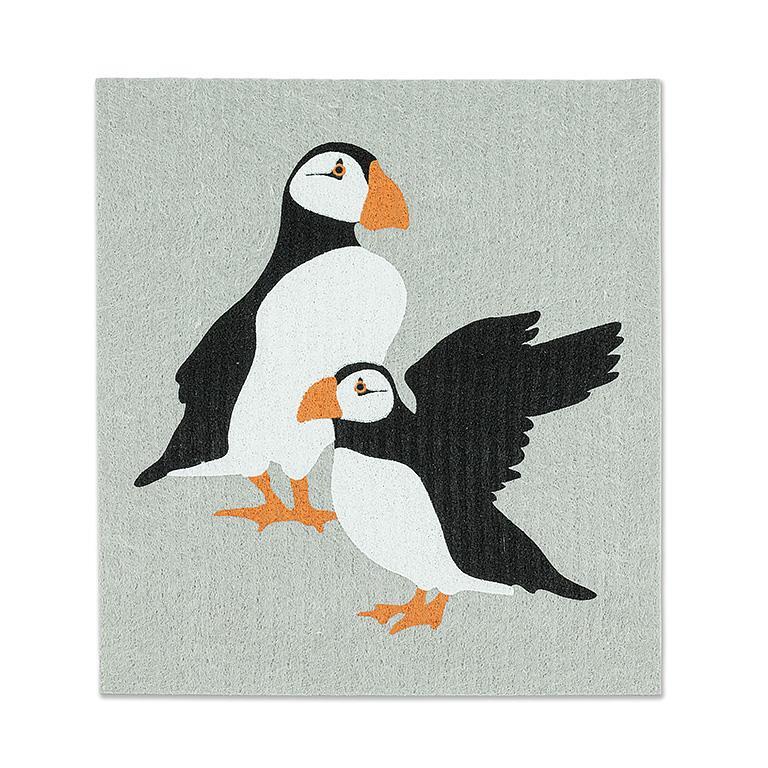 Abbott - Puffins Swedish Dishcloths. Set of 2