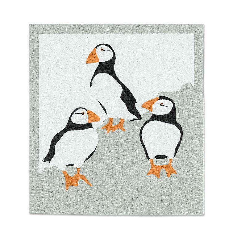 Abbott - Puffins Swedish Dishcloths. Set of 2