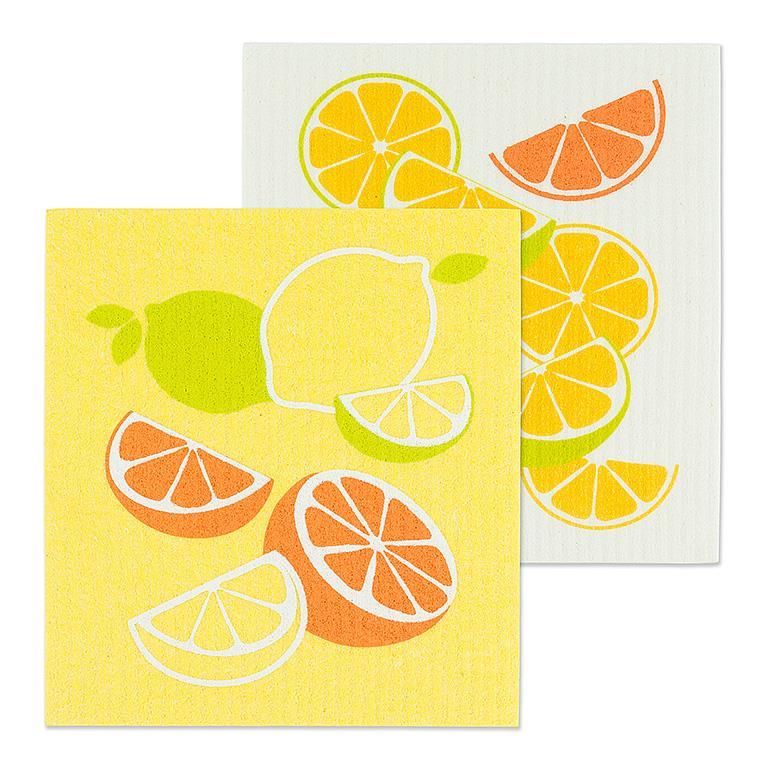Abbott - Citrus Swedish Dishcloths. Set of 2