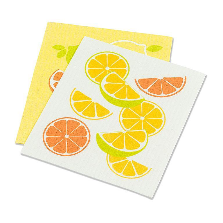 Abbott - Citrus Swedish Dishcloths. Set of 2