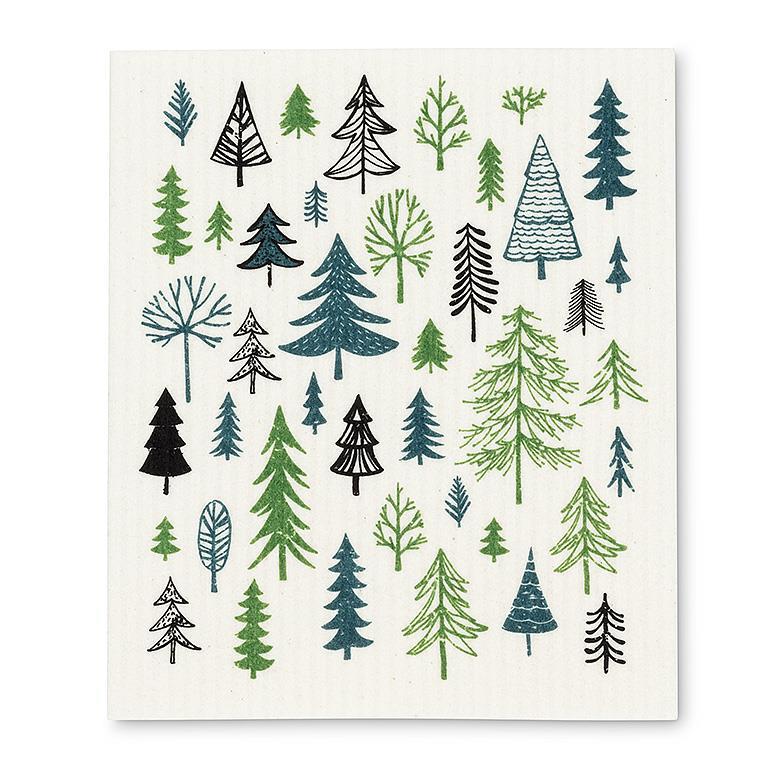 Abbott - Allover Trees Swedish Dishcloths. Set of 2