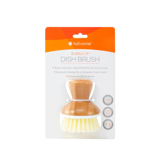 Full Circle Bubble Up Dish Brush - White