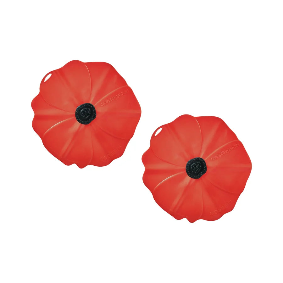 Charles Viancin Drink Covers 2pk - Poppy