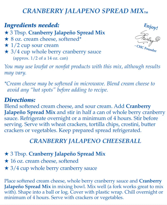 Country Home Creations Cranberry Jalapeno Spread Mix