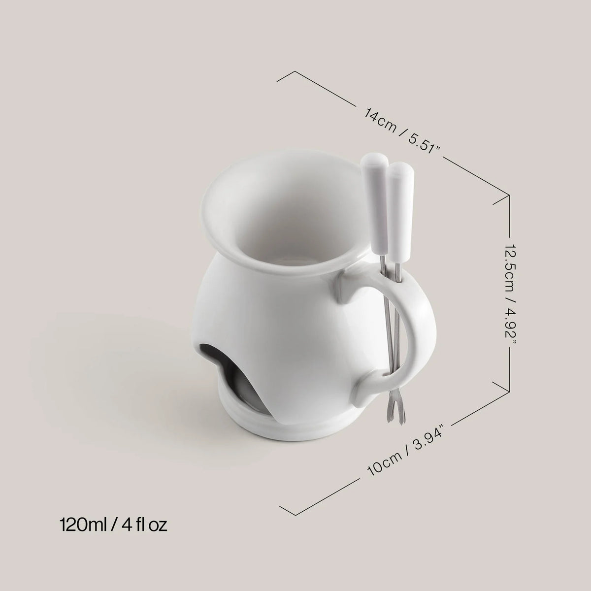 Swissmar 4-Piece Chocolate Fondue Set | Indulge White