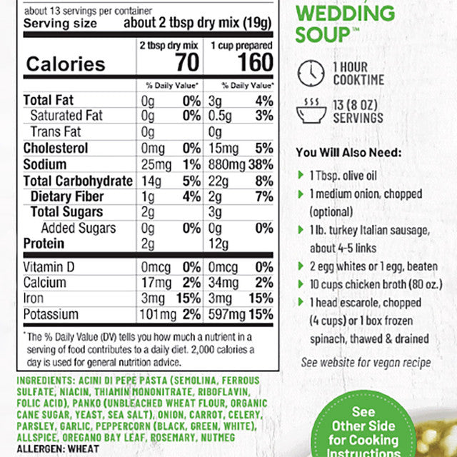 Little Italy Wedding Soup by Frontier Soups