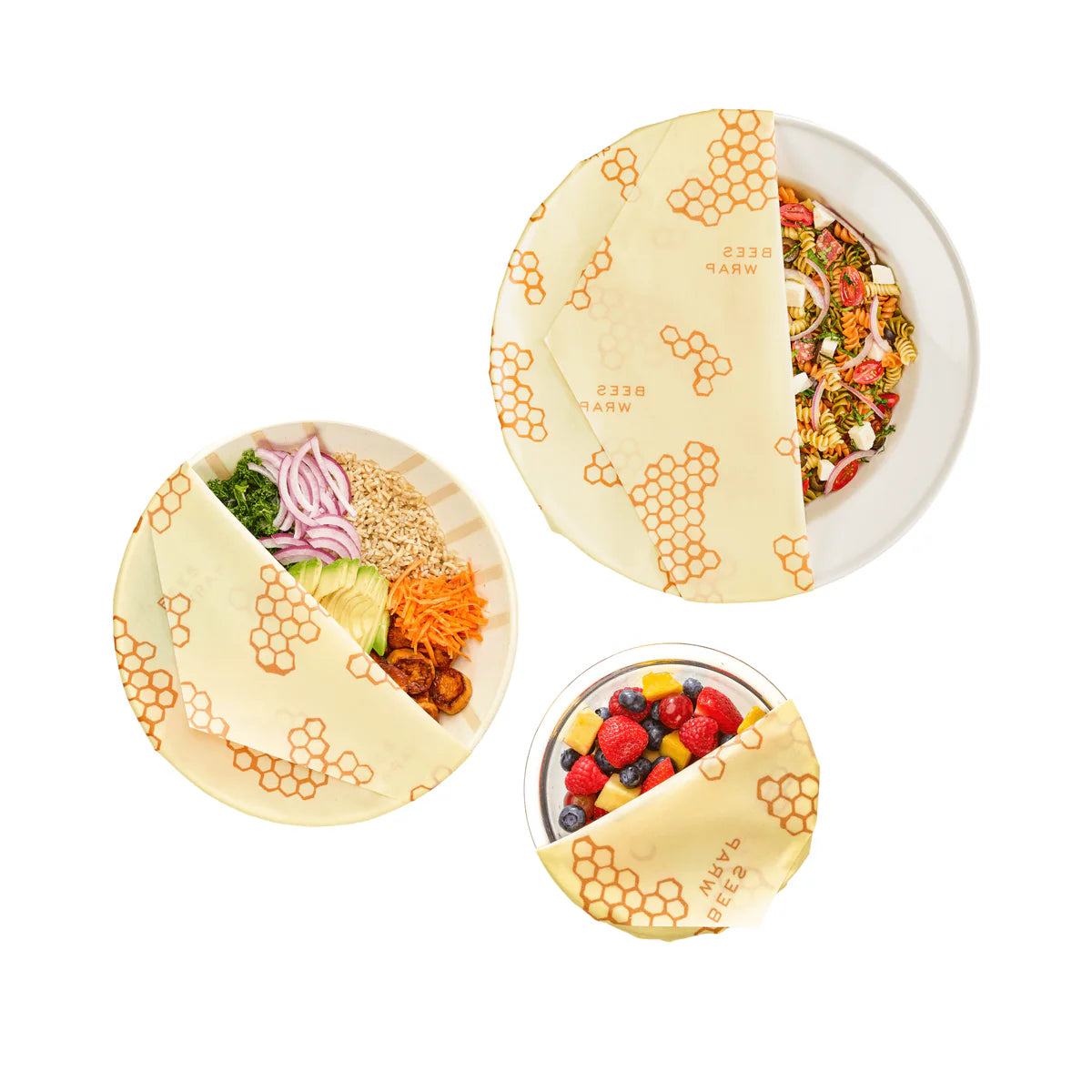 Bee's Wrap HexHugger Bowl Huggers 3 pk - Honeycomb