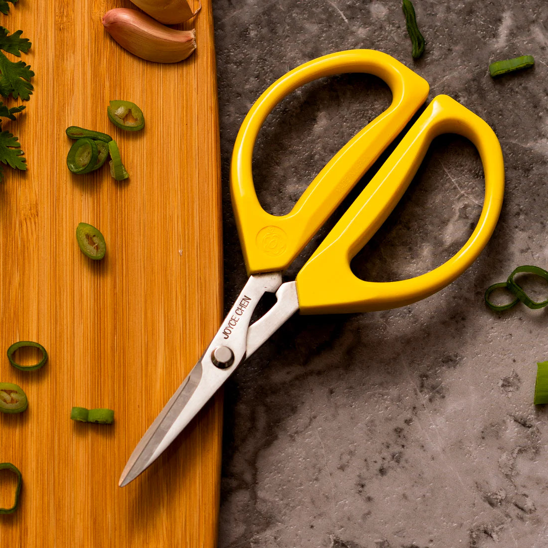 Joyce Chen Original Unlimited Kitchen Scissors w/ Yellow Handles