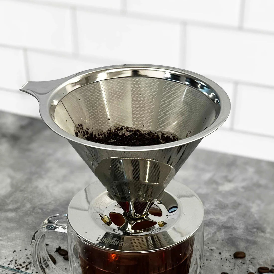 The London Sip Stainless Steel Coffee Dripper, 1-4 Cup