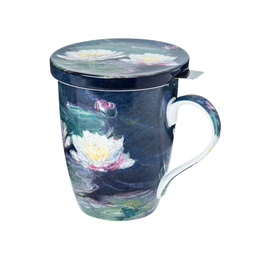McIntosh Mugs Monet Water Lilies Tea Mug w/ Infuser and Lid