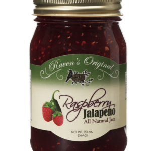 Jalepno Raspberry Jam Label Raven's Original Raspberry Jalapeno Jam, 20 oz – The Tree and Vine