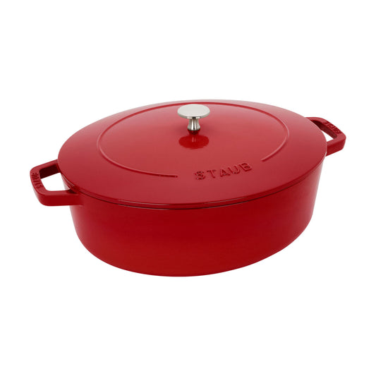 Staub 6 qt, Wide Oval French Oven, Cherry