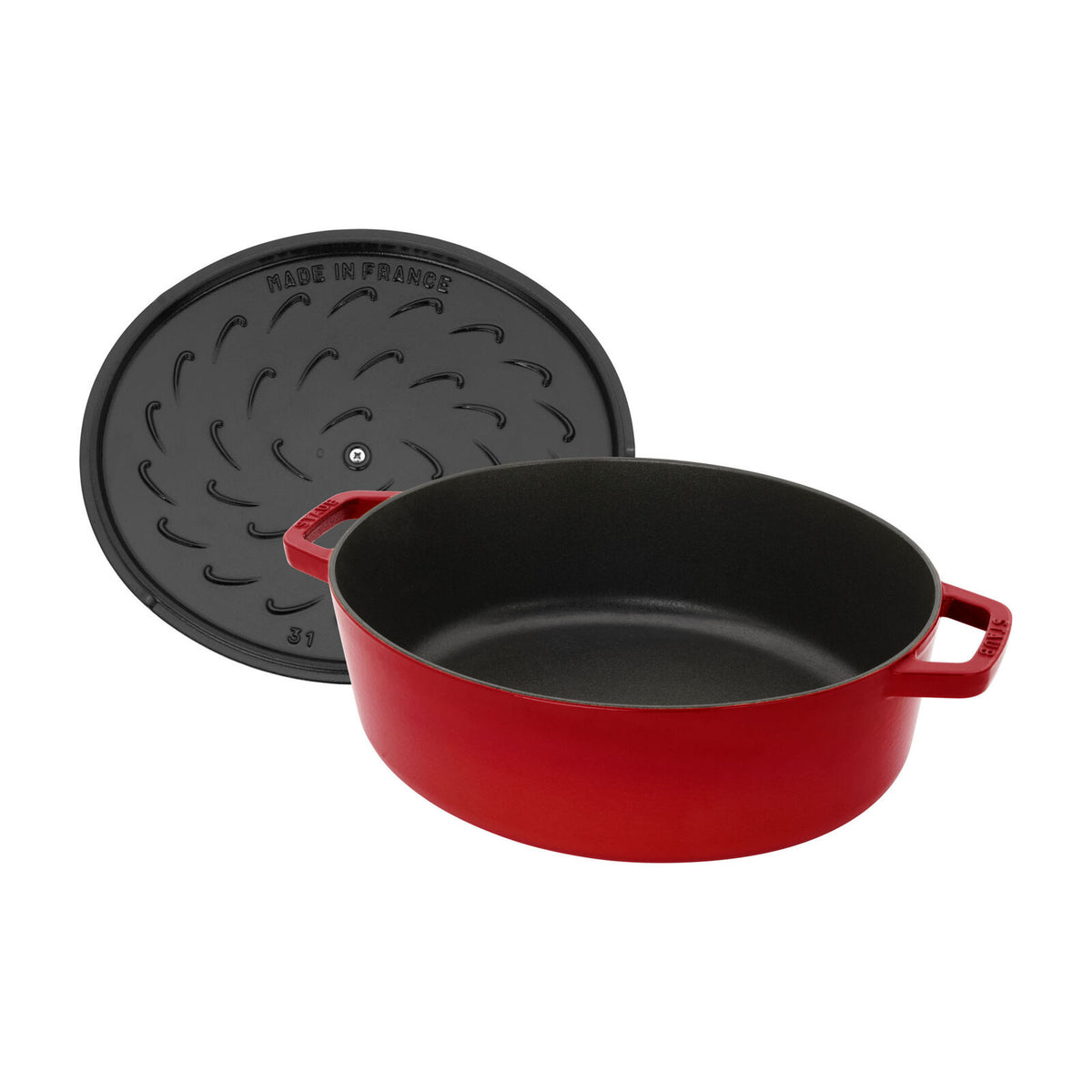 Staub 6 qt, Wide Oval French Oven, Cherry
