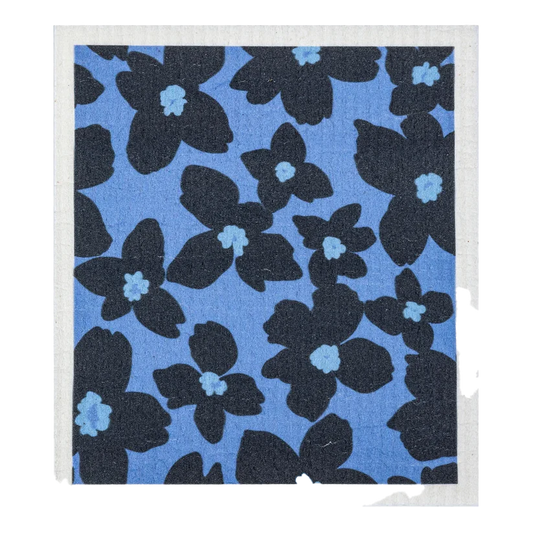 Mu Kitchen Periwinkle Floral Swedish Dishcloth