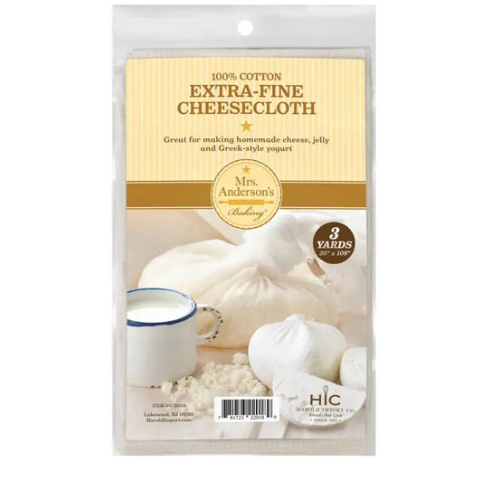 Mrs. Anderson's Extra-Fine Cheesecloth – 100% Cotton Strainer