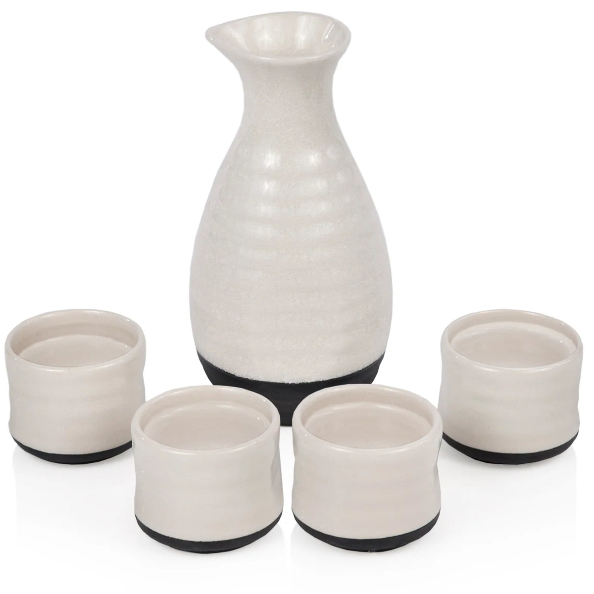 True Fervor 5-Piece Hand Painted Ceramic Sake Set