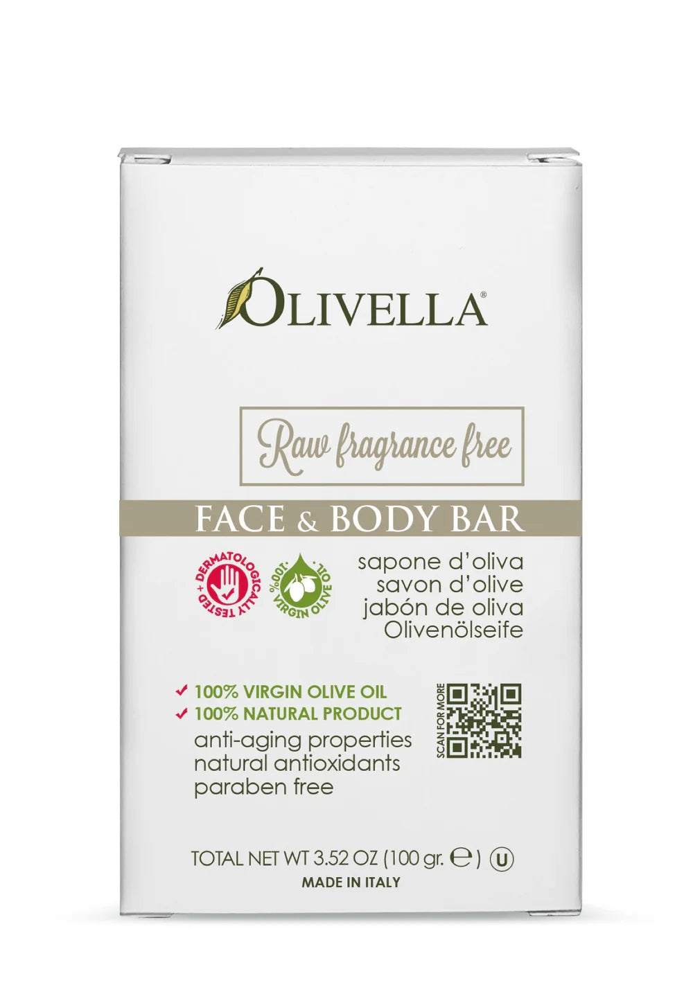 Olivella Bar Soap Fragrance-Free - 3.52 oz