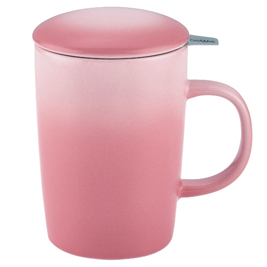 CasaWare 16 oz Tea Infuser Mug Gradient Series - Pink